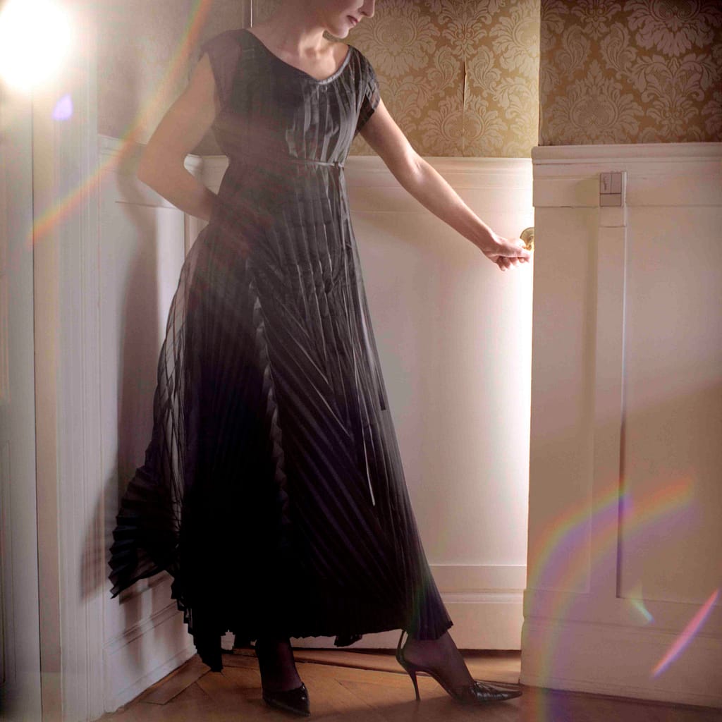 pleated dress