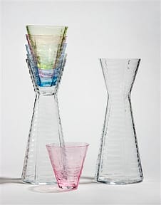 Karafler m. farvede glas